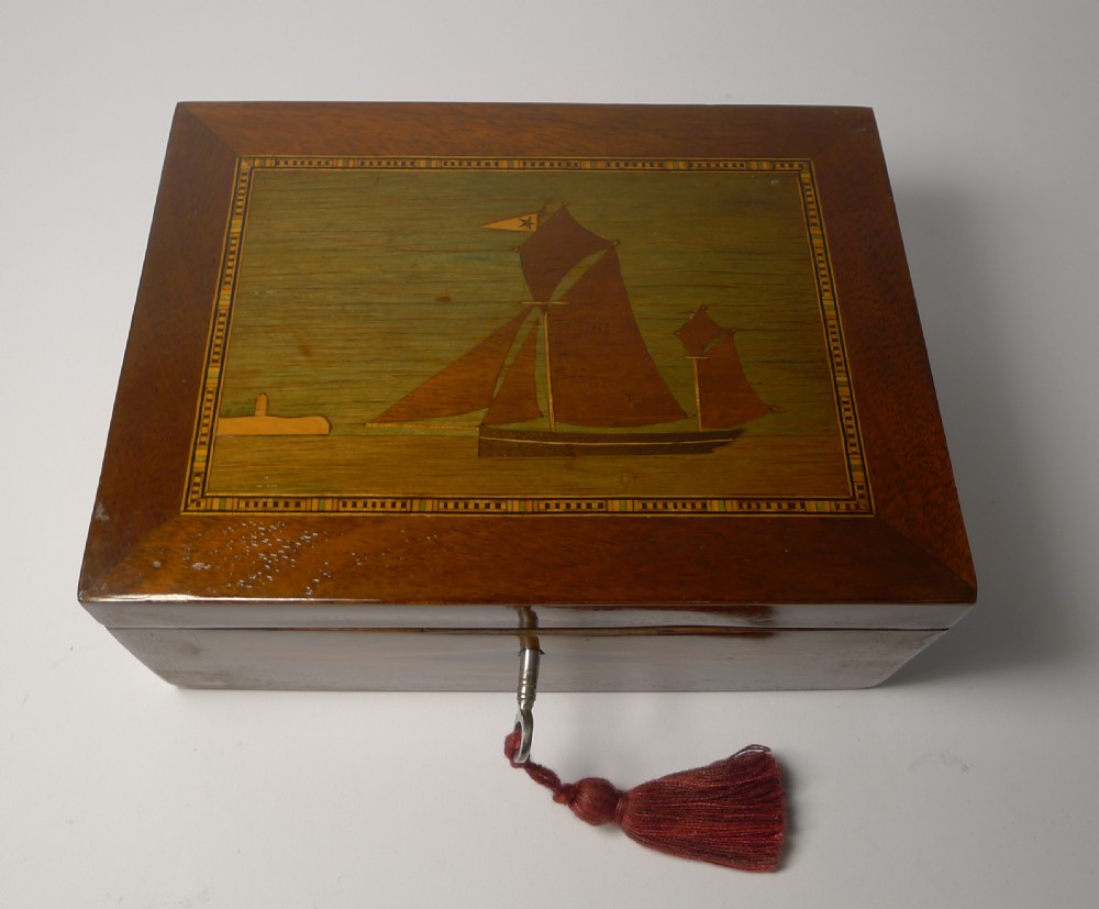 Antique English Trinity House Box c.1870 - Ship
