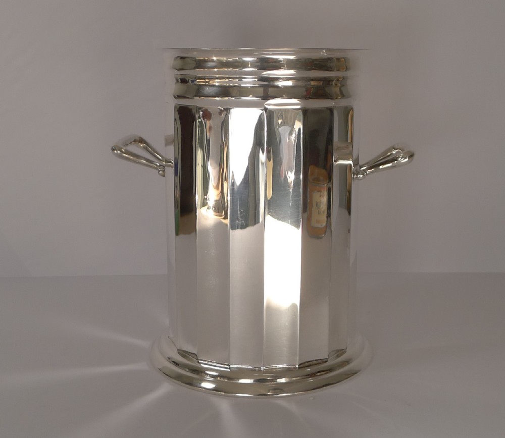 Smart Antique English Silver Plated Bottle Holder c.1912