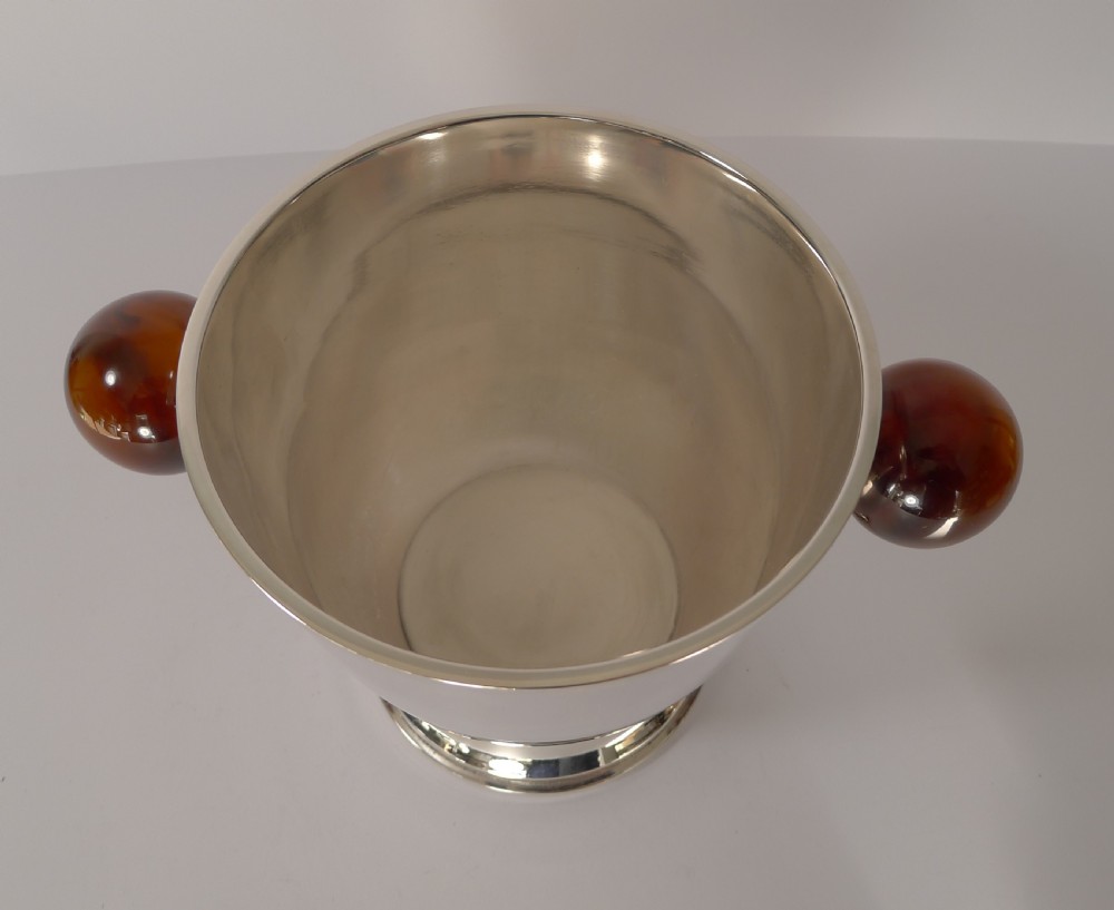 Magnificent Art Deco Ice Bucket and Server c.1930 View II
