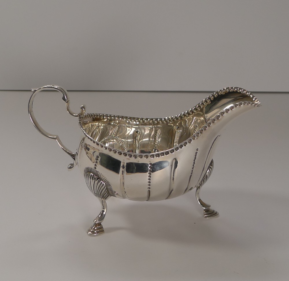 Irish Silver Sauce Boat by West & Son - Dublin 1909