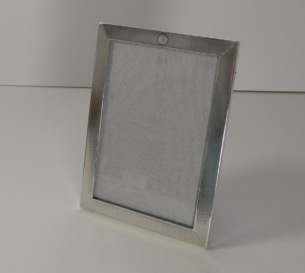 Engine Turned Silver Picture Frame by Mappin & Webb