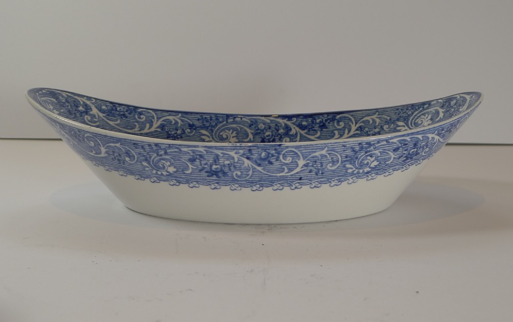 Pair Antique Ridgway Blue & White Bowls - Venice c.1920 View IV