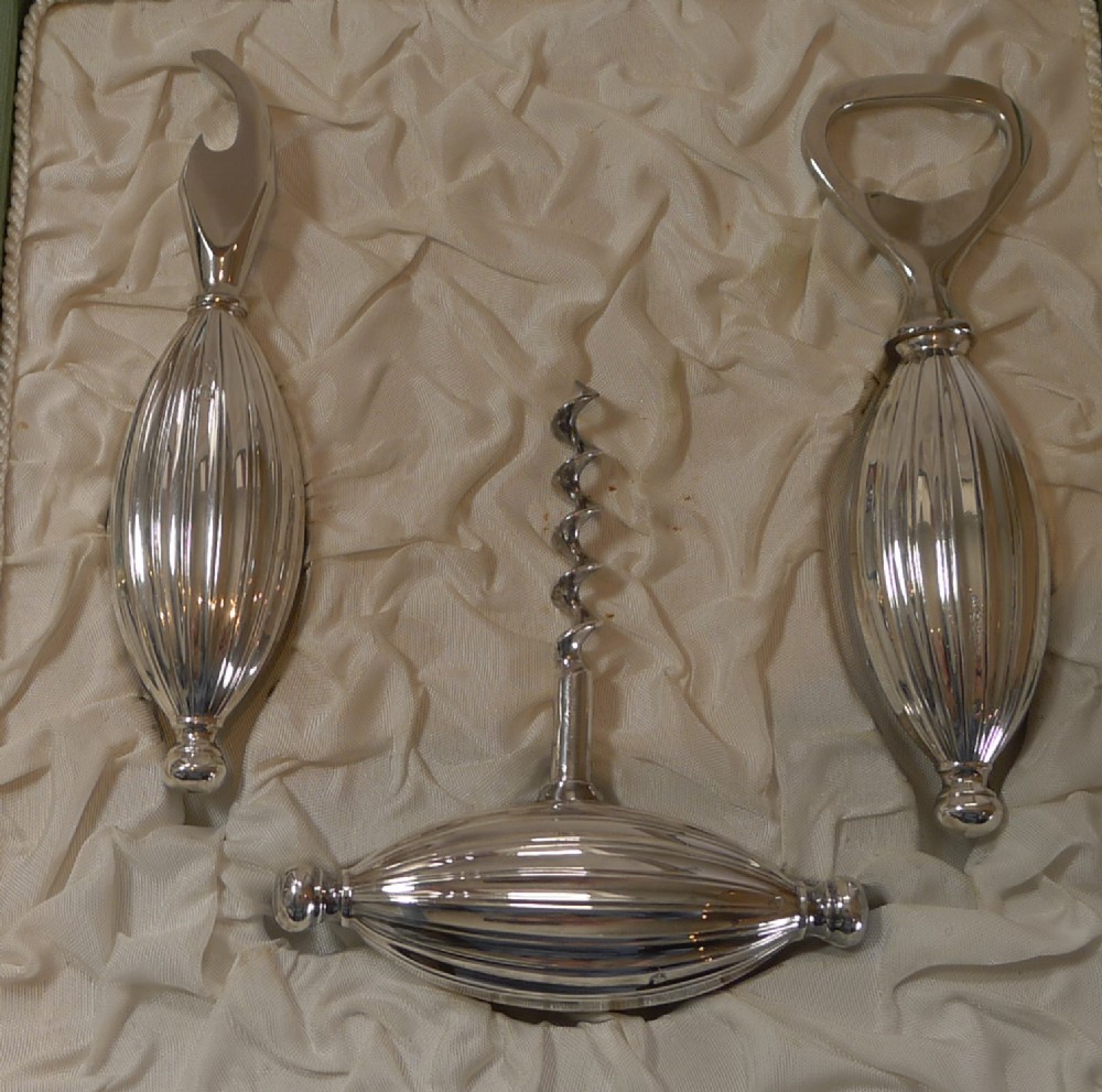 Spanish Silver (915) Bar / Cocktail Set by Pedro Duran Morales c.1950