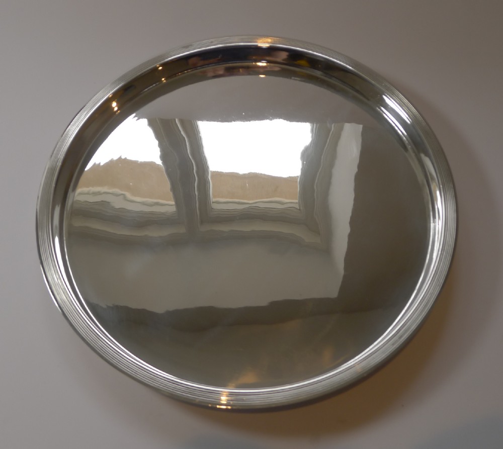 French Art Deco Silver Plated Cocktail Tray by Christofle, Paris; c.1930