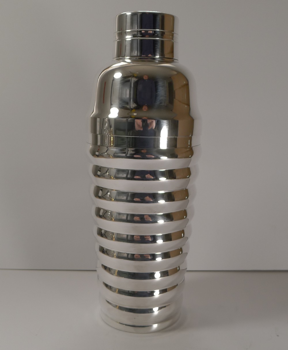 French Art Deco Silver Plated Cocktail Shaker by Mars c.1930