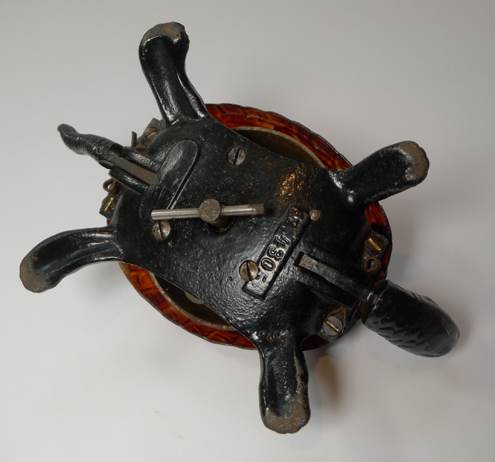Antique Mechanical Tortoise Bell With Faux Shell c.1920 View VI