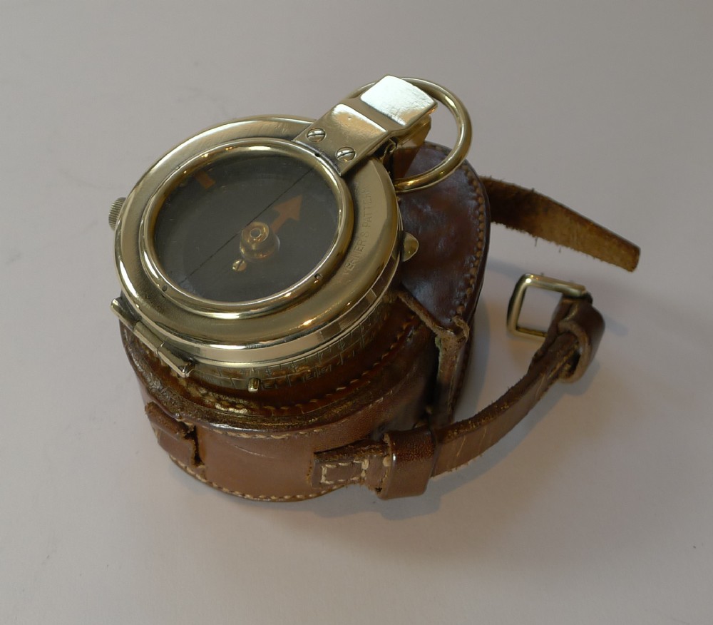 WWI 1917 British Army Officer's Compass, Verner's Patent MK VIII by French Ltd.