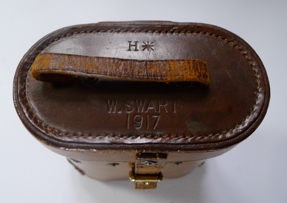 Pair WW1 Binoculars and Case - British Officer's Issue - 1917 - Signed Colmont, Paris View VIII