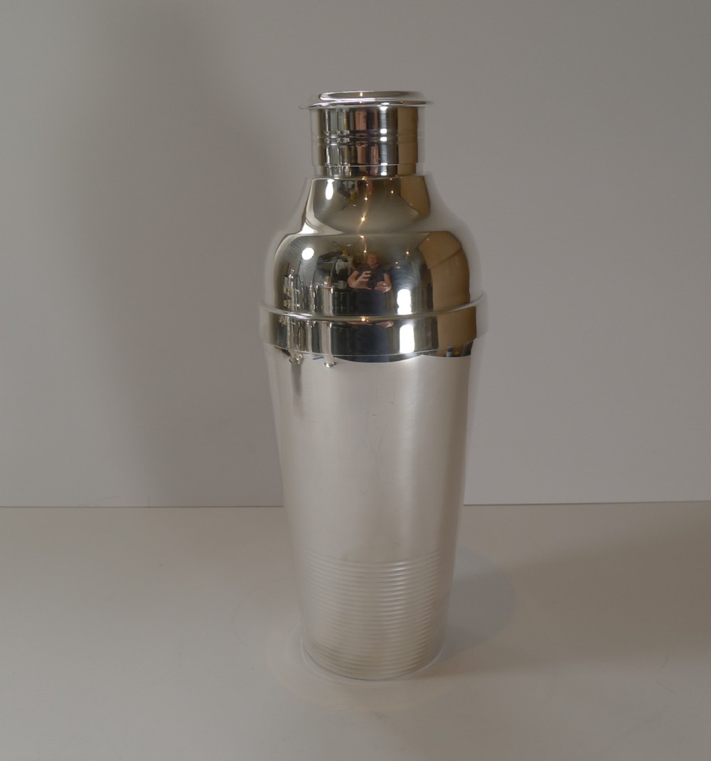 Luc Lanel For Christofle, Ondulations Cocktail Shaker, c.1935
