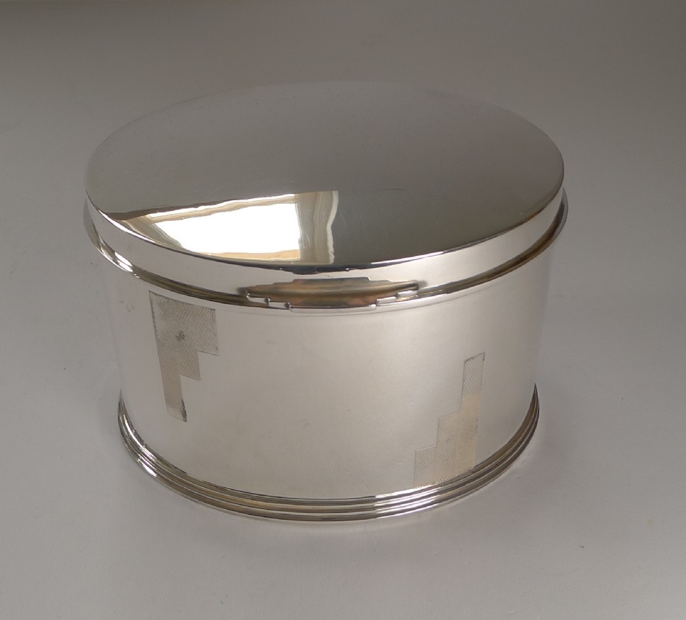 Art Deco Silver Plated Biscuit Box by Mappin and Webb c.1925
