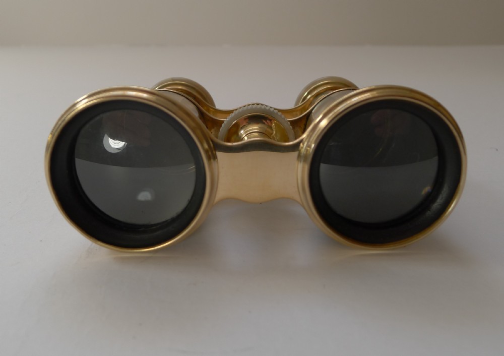 Good Pair French Cased Mother of Pearl Opera Glasses c.1900 View VII
