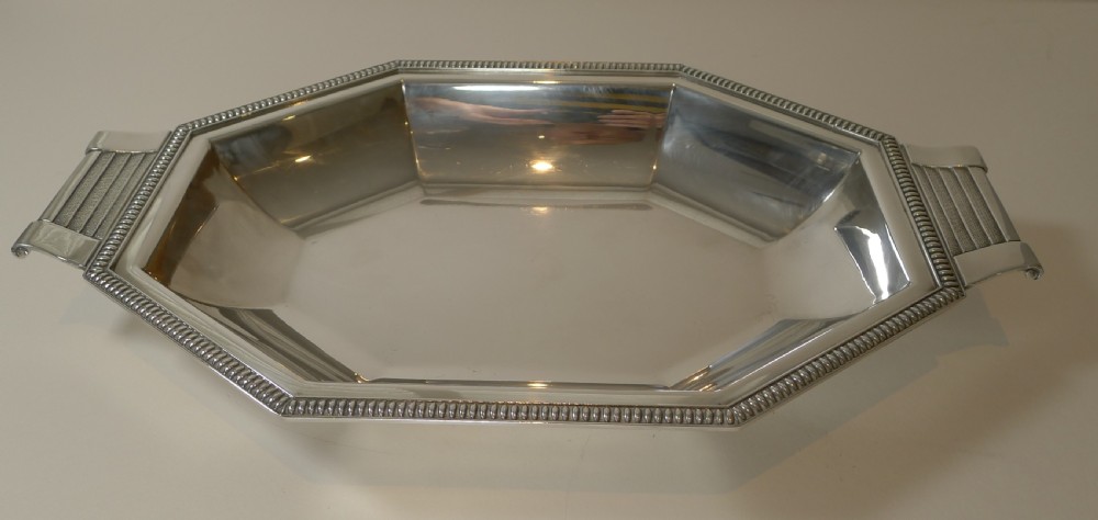 Fine French Art Deco Silver Plated Bread Basket c.1930 View X