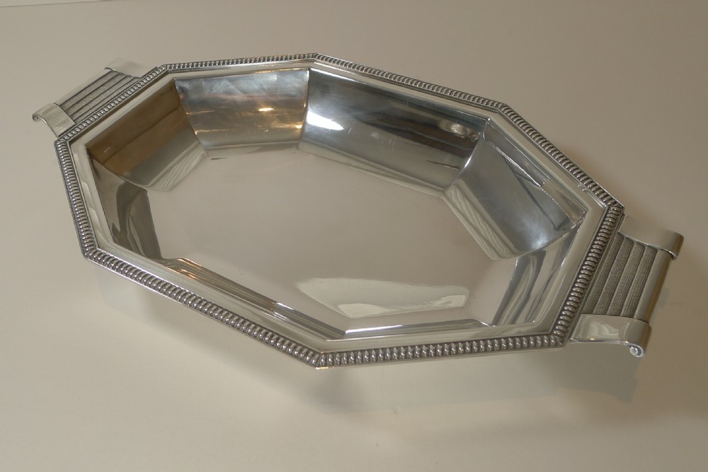 Fine French Art Deco Silver Plated Bread Basket c.1930 View XI