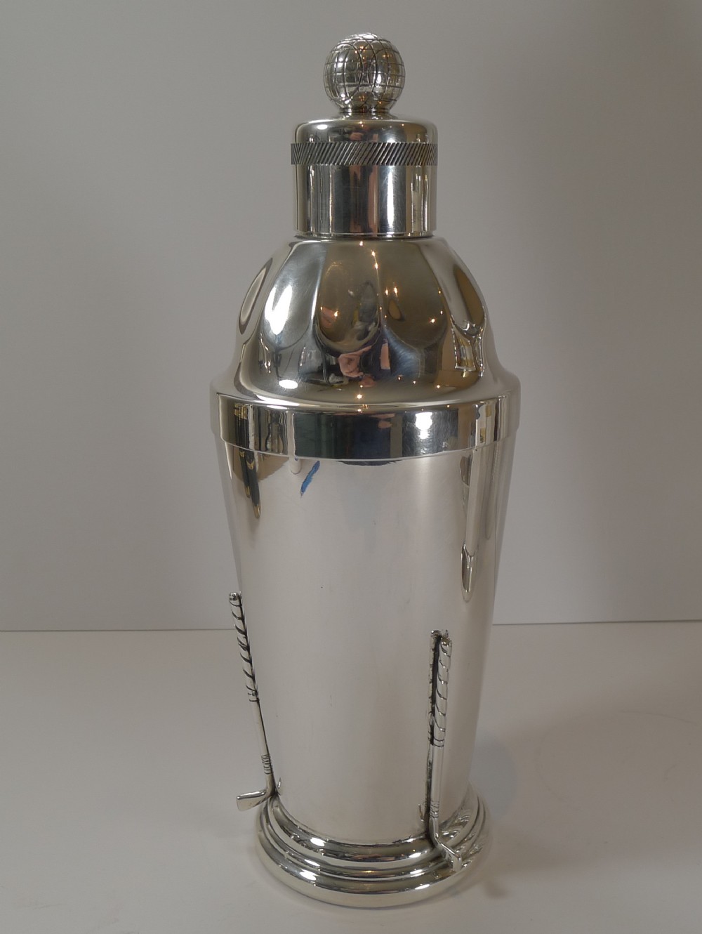 Rare English Golf Cocktail Shaker by Walker & Hall c.1930