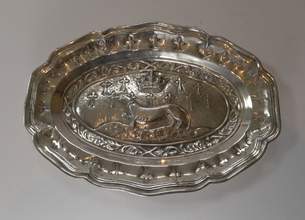 Vintage Silver Plated Decorative Plate by Valenti, Barcelona