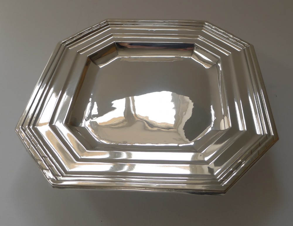 French Art Deco Silver Plated Dish / Bowl / Tazza / Tray c.1930