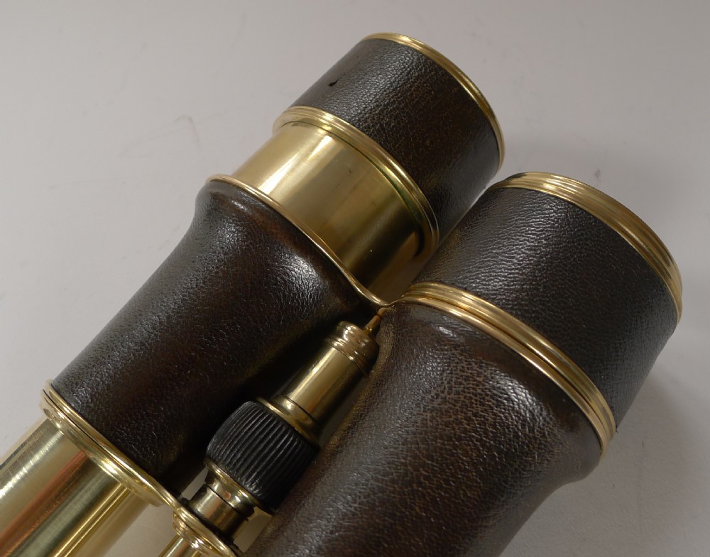 Pair WW1 British Officer's Binoculars by LeMaire, Paris .c 1916 View III