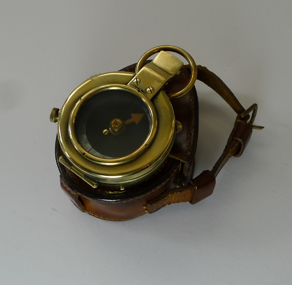 WWI 1917 British Army Officer's Compass, Verner's Patent MK VIII by French Ltd.
