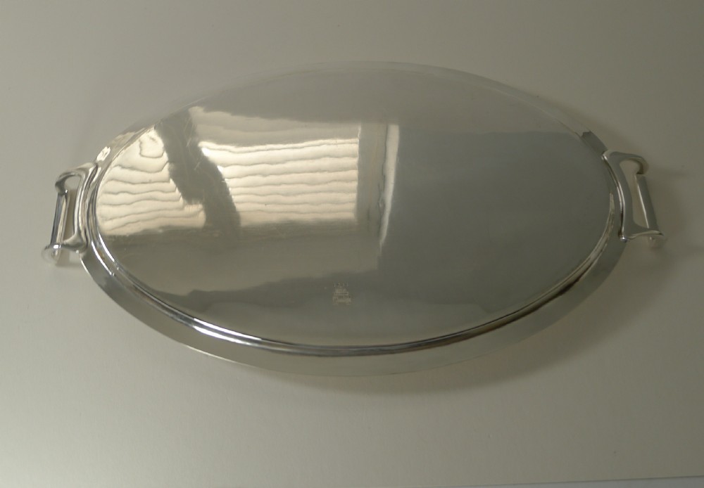 English Art Deco Silver Plated Cocktail Tray by C W Fletcher View VIII