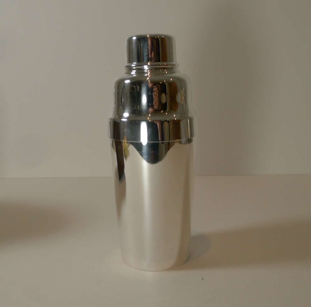 Vintage Quality Silver Plated Cocktail Shaker by Christofle, Paris c.1935