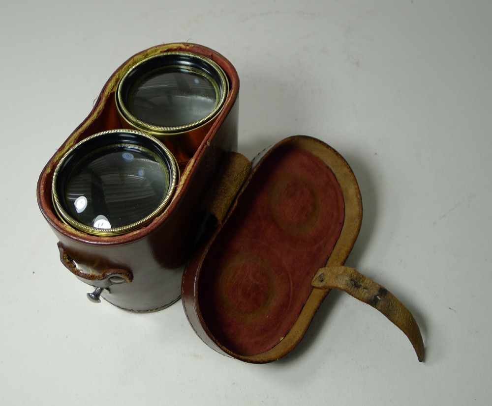 Unusual Pair French Antique English Binoculars c.1900 View III