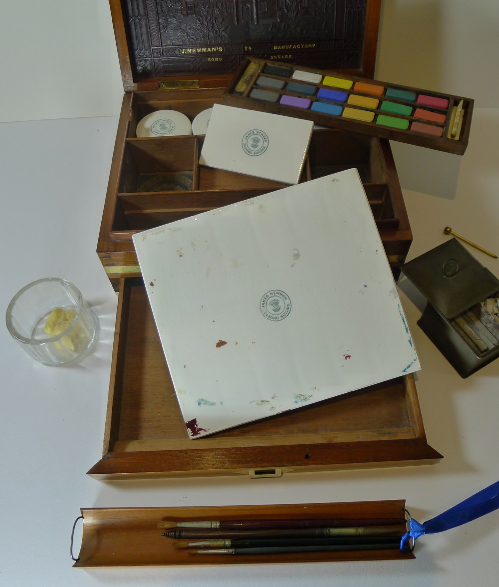 Antique English Artist's Watercolour Box - J. Newman's - c.1830 View XI