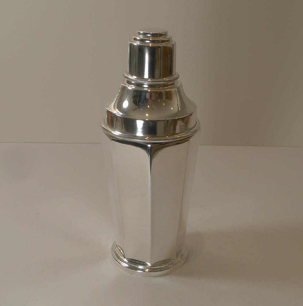 Unusual English Art Deco Cocktail Shaker c.1930