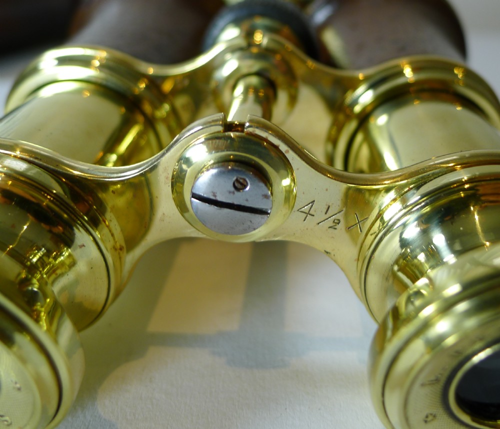 WW1 Issued Antique French Binoculars Signed L. Petit, Paris View VII