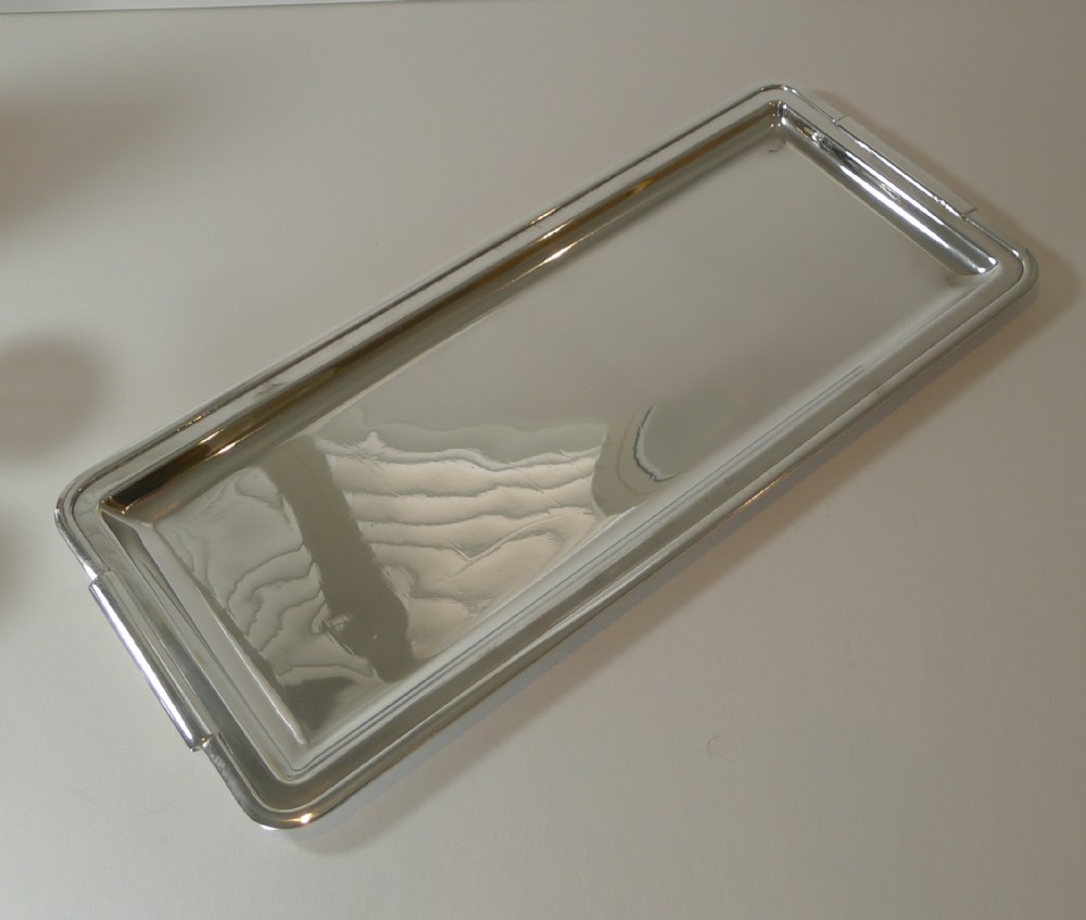 Smart Art Deco Rectangular Cocktail Tray by Edouard Deetjen c.1930