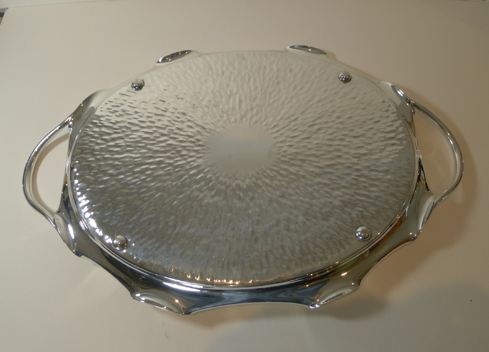 Large Hukin and Heath Silver Plated Serving Tray c.1890 View VIII