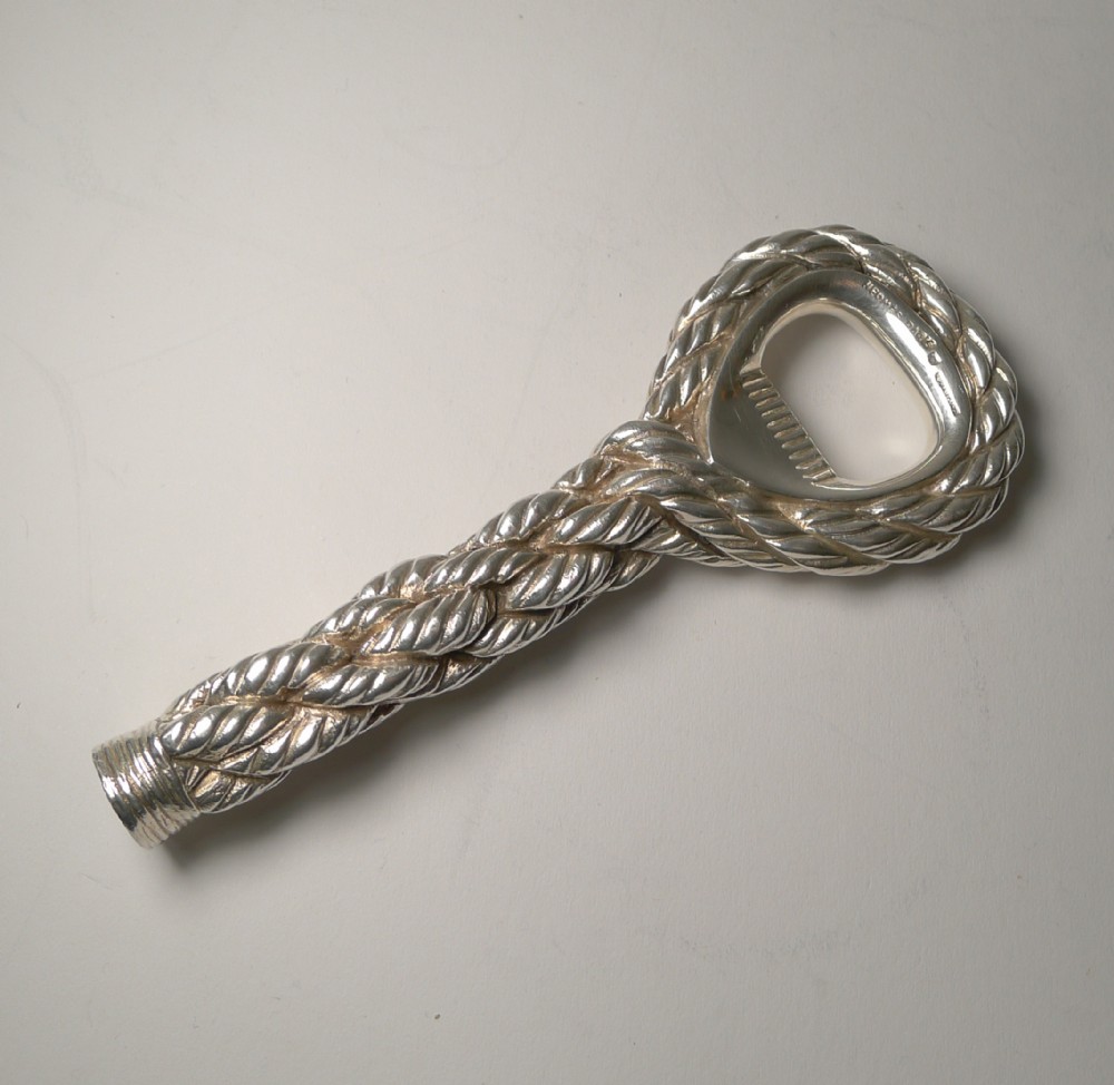 Hermes Cordage Bottle Opener in Silver Plate c.1960's