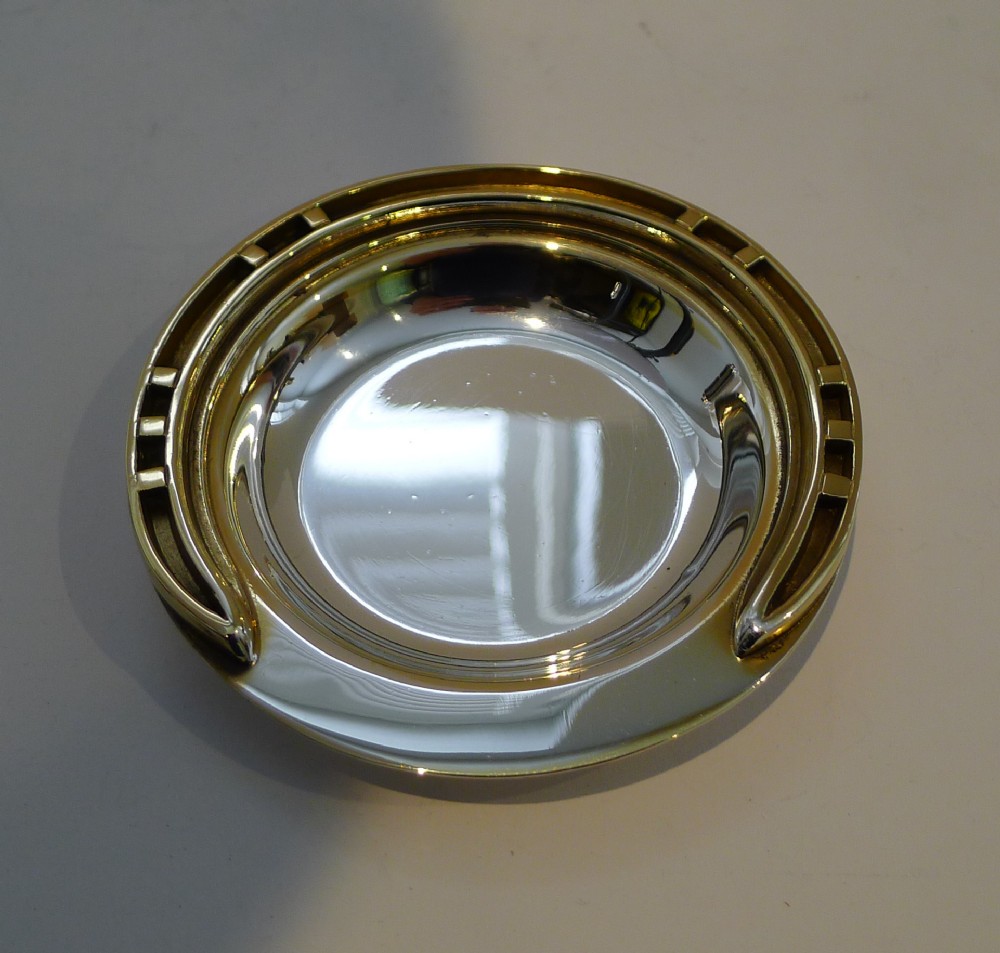 Hermes, Paris - Silver & Gold Plated Horseshoe Dish c.1960