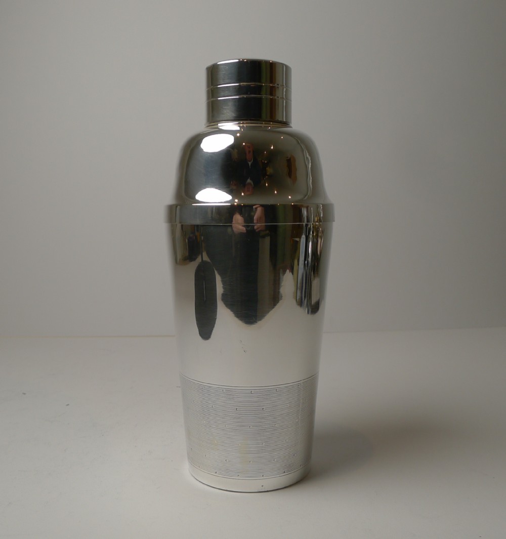 French Art Deco Silver Plated Cocktail Shaker c.1930