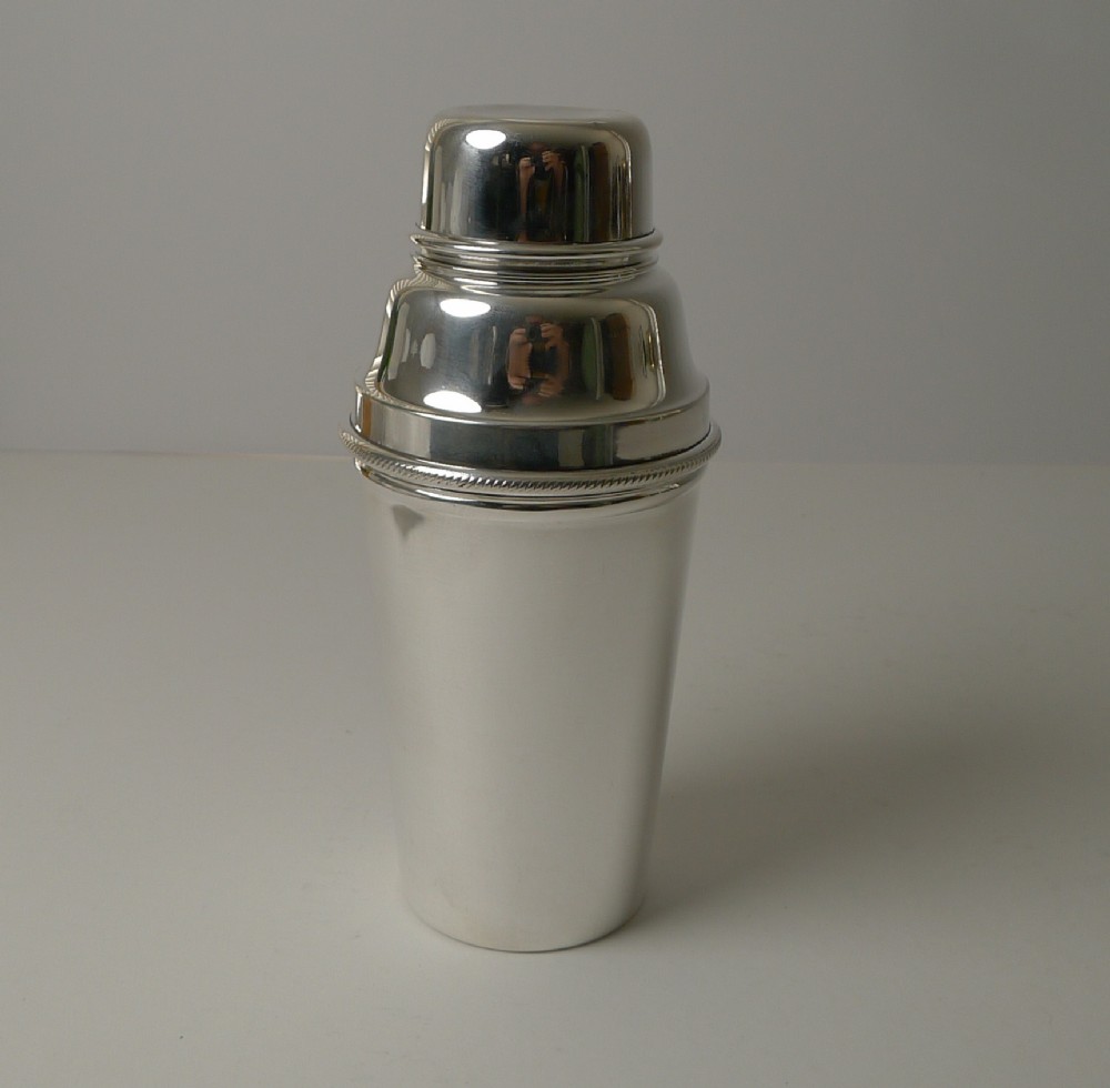 Small Half Pint Art Deco Cocktail Shaker by James Dixon & Sons
