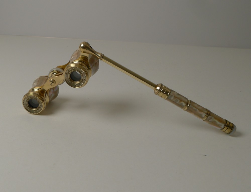 Antique Opera Glasses - Mother of Pearl c.1900, Signed, Iris, Paris