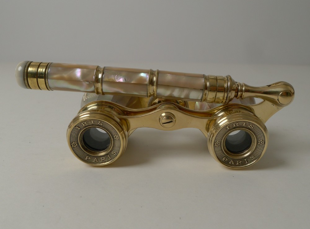 Antique Opera Glasses - Mother of Pearl c.1900, Signed, Iris, Paris View IV