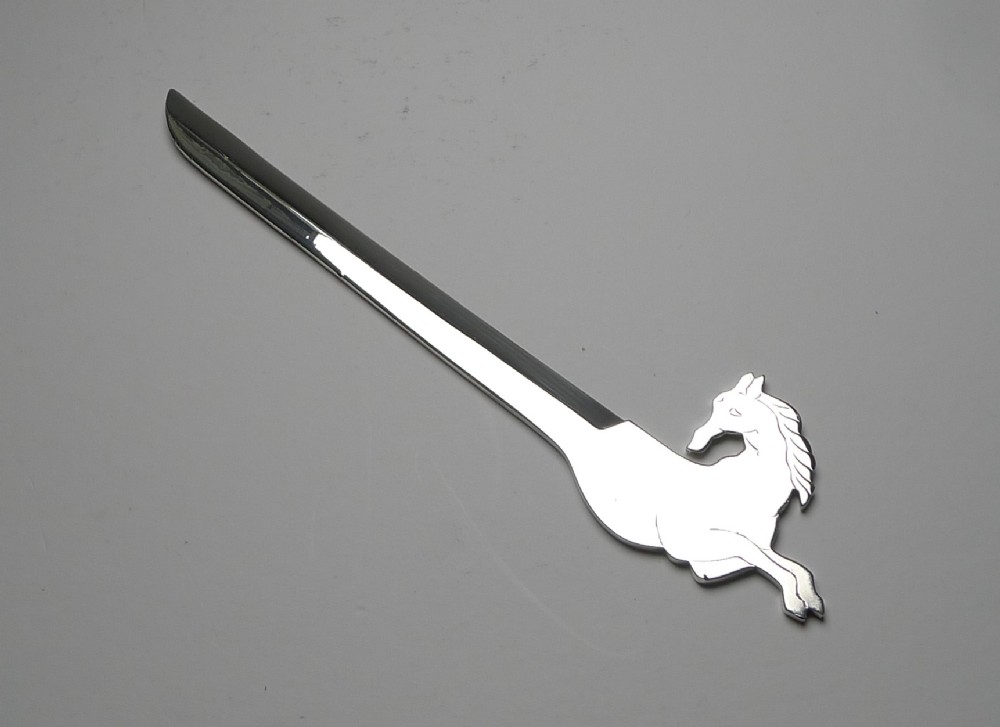 Vintage Hermes, Paris, Silvered Bronze Letter Opener - Equestrian