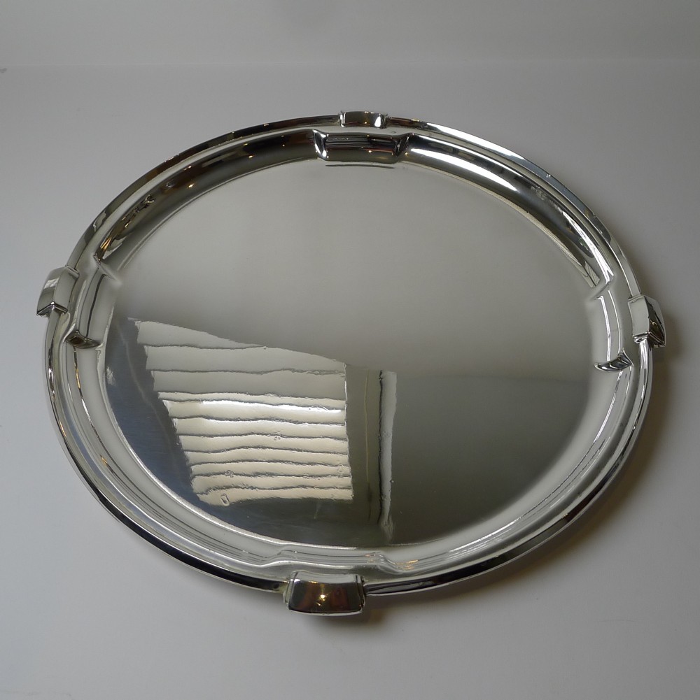 Smart Art Deco Silver Plated Cocktail Tray by Walker & Hall
