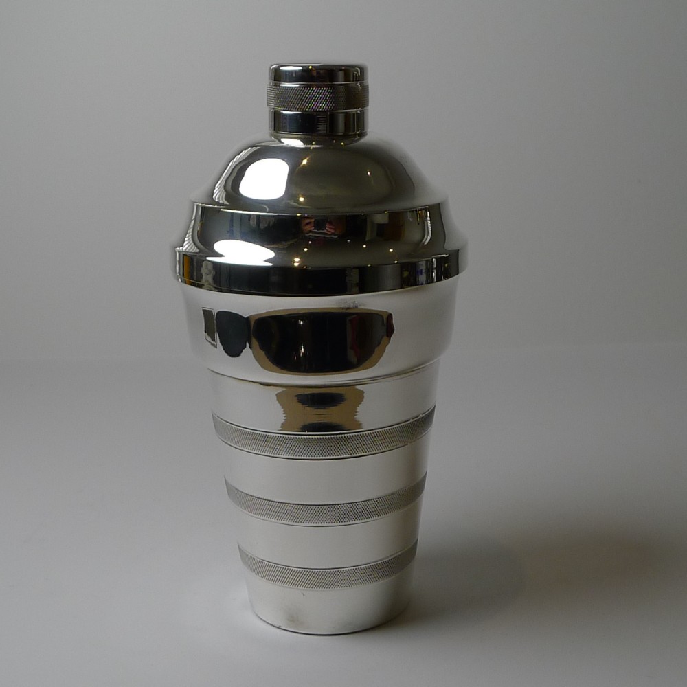 French Art Deco Silver Plated Cocktail Shaker c.1930's