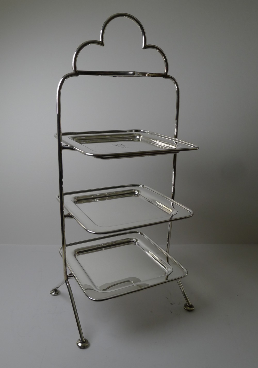 Smart Antique English Three Tier cake stand - Square Plates