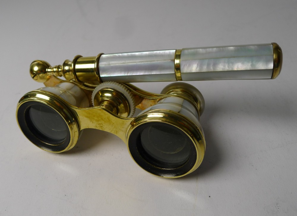 Fine French Mother of Pearl Opera Glasses c.1900 View VI