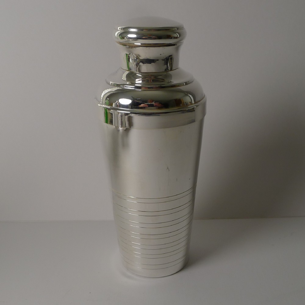 French Art Deco Silver Plated Cocktail Shaker c.1930's