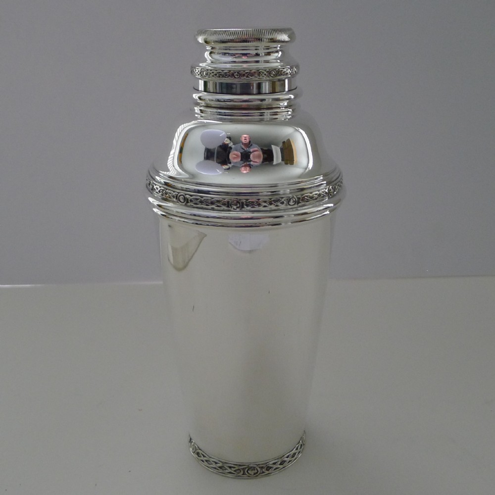 Rare Art Deco Cocktail Shaker - Celtic Decoration c.1930