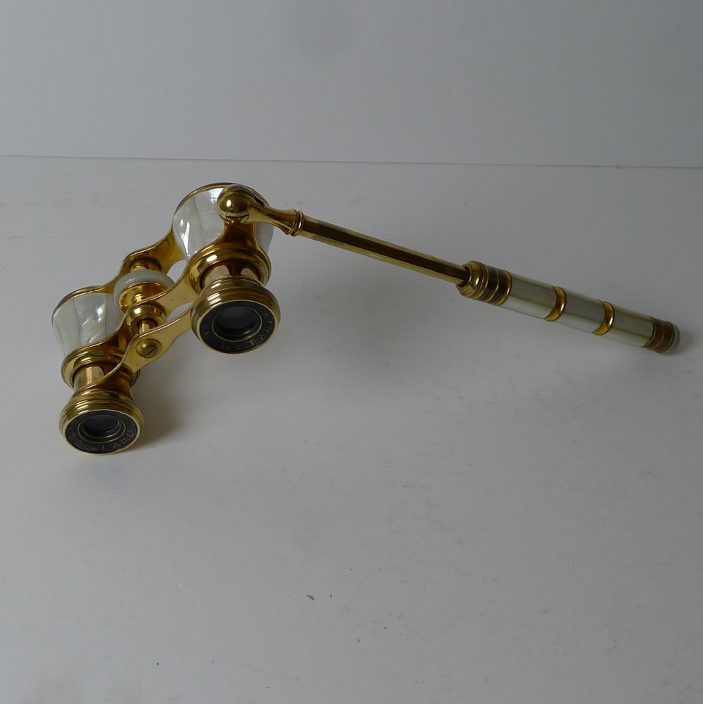 Antique Opera Glasses - Mother of Pearl c.1900, Signed, Iris, Paris