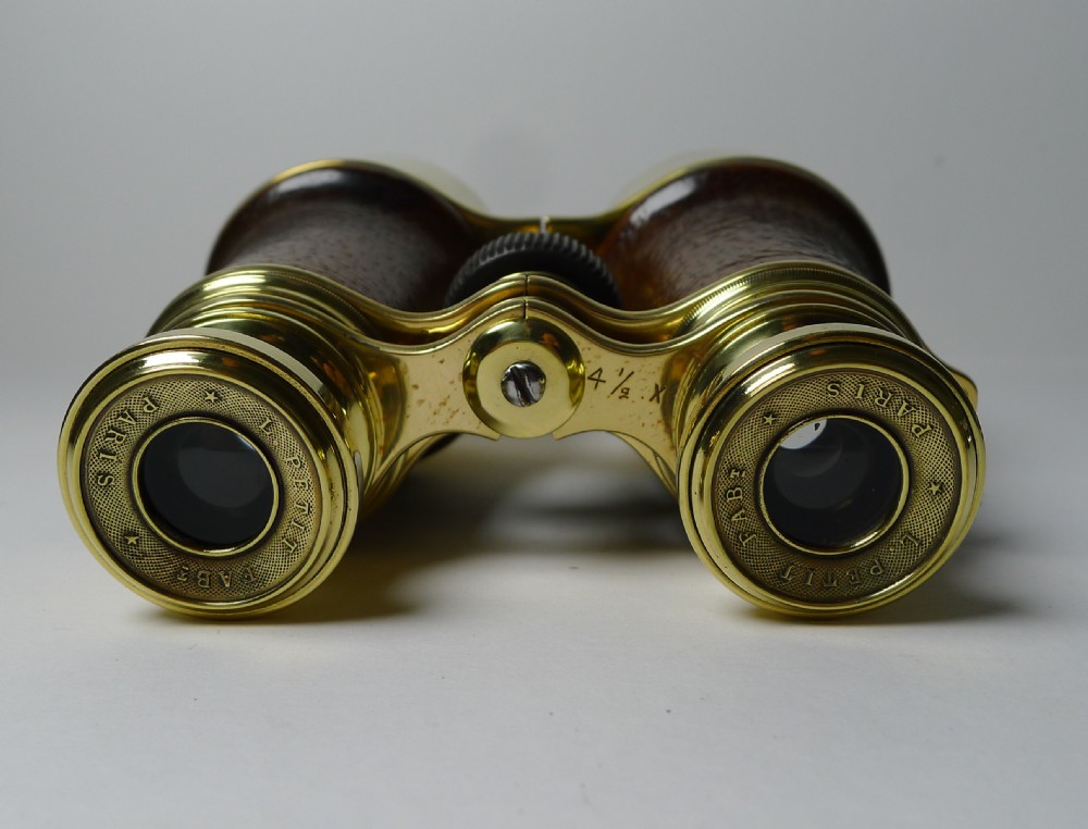 WW1 Issued Antique French Binoculars Signed L. Petit, Paris View V