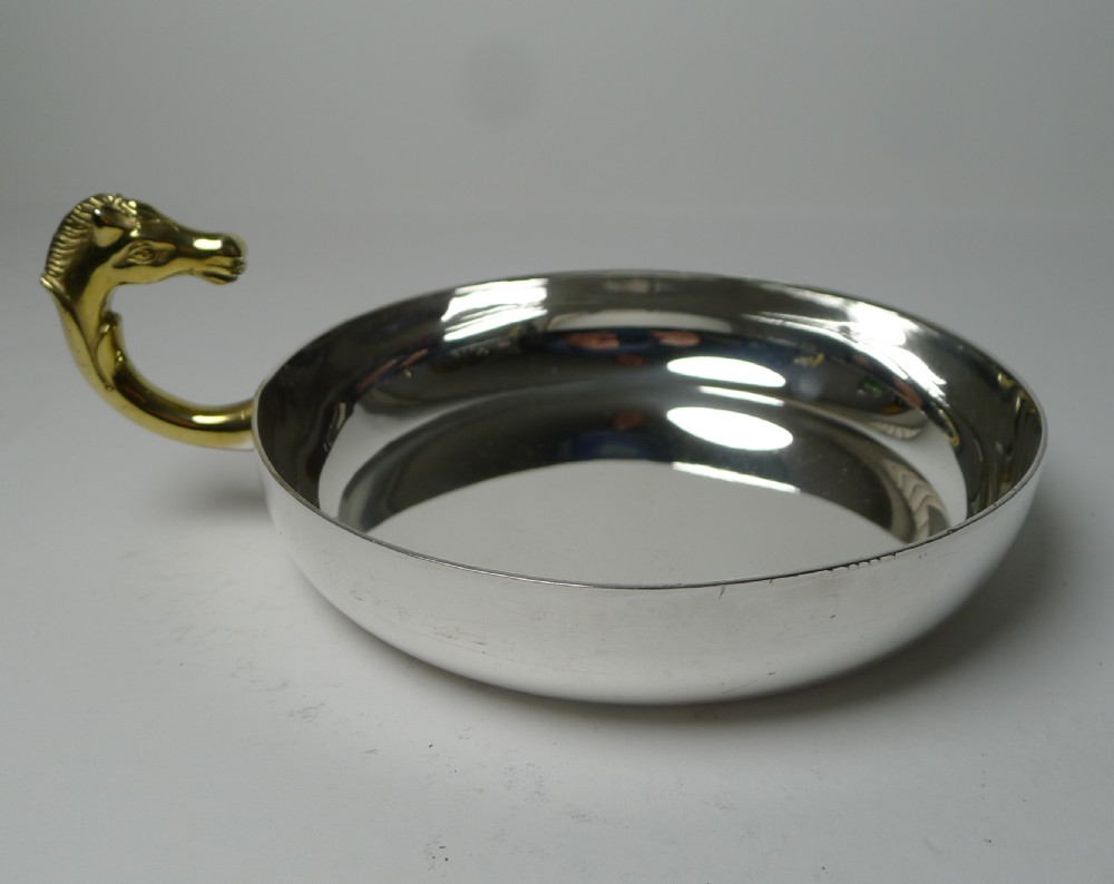 Hermes Silver Plate and Gold Plate Horse Vide Poche c.1960 View V