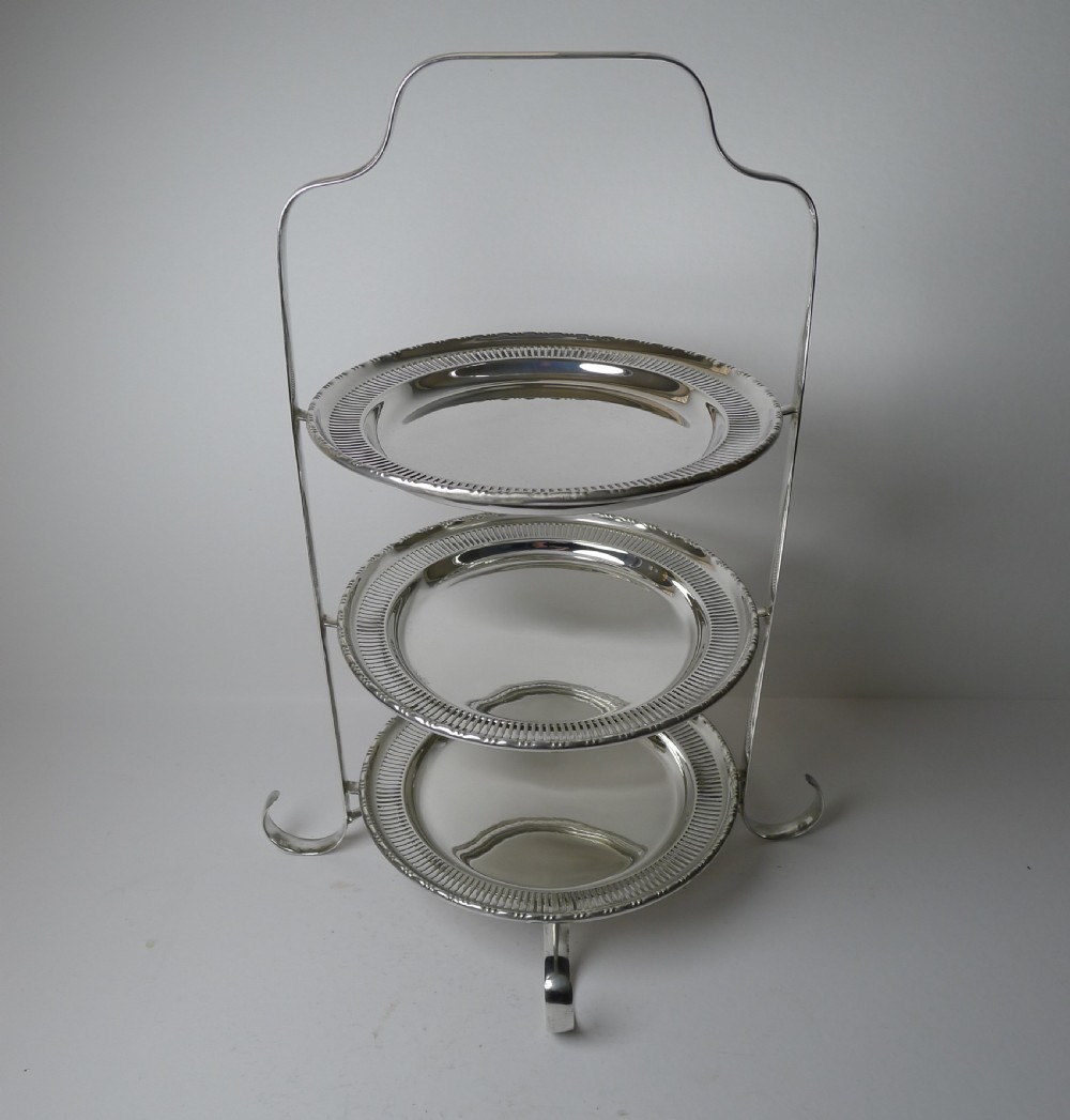 Art Deco Silver Plated Cake Stand c.1930 View V