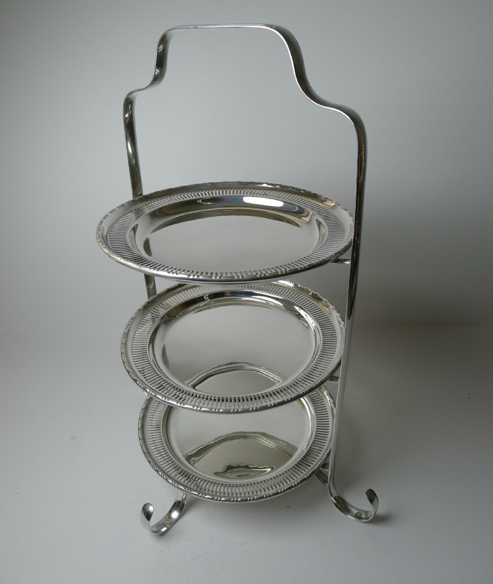 Art Deco Silver Plated Cake Stand c.1930 View VIII