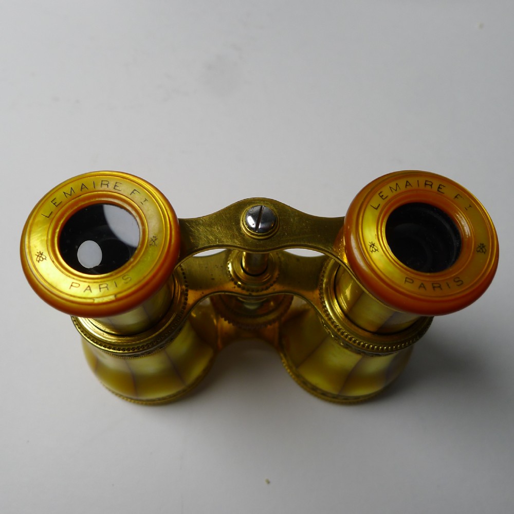 Rare French LeMaire, Paris Opera Glasses - Golden Mother of Pearl View X