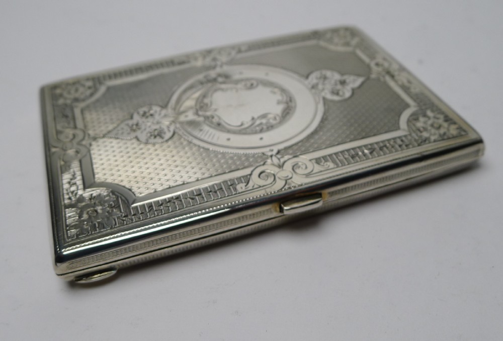 Antique Silver Card Case By George Unite - 1876 View XIII